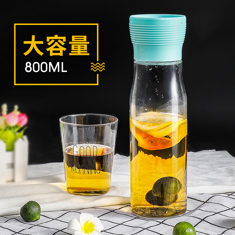 第6金（DEMETAL）玻璃水杯茶杯高硼硅胶冷水壶创意耐热耐高温大容量夏季凉水瓶