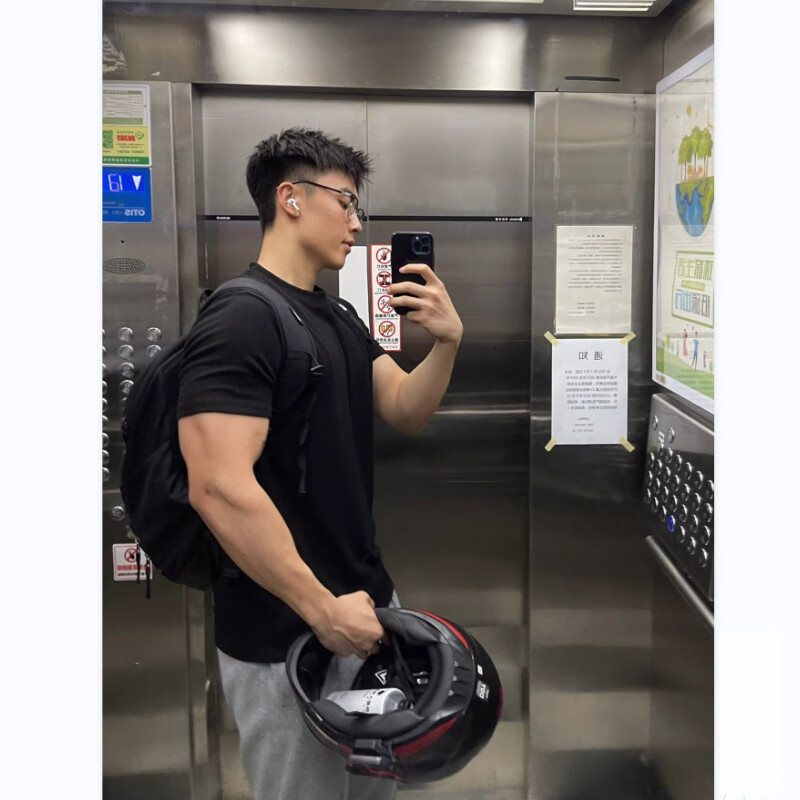 天颛【首单立减】伏黑甚尔t恤黑色美式健身紧袖口t恤显肌肉小领口短袖