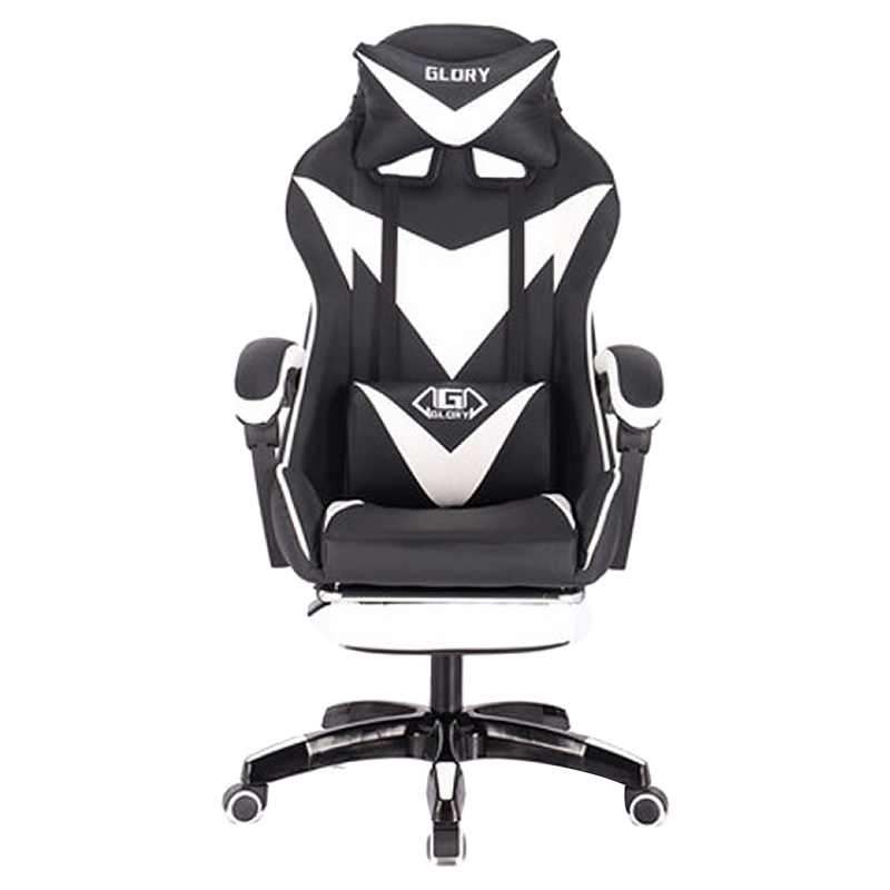 电竞椅游戏椅家用网吧主播椅子人体工学舒适旋转升降电脑椅子 红黑配 无搁脚按摩双枕