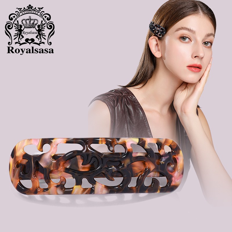 皇家莎莎(royalsasa)发饰豹纹发夹马尾夹头饰时尚横夹盘发卡顶夹弹簧