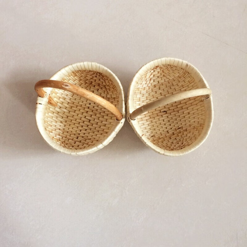 柳条编织筐篮子 编织收纳篮馒头筐水果筐干果糖果结婚嫁娶箢 直径15