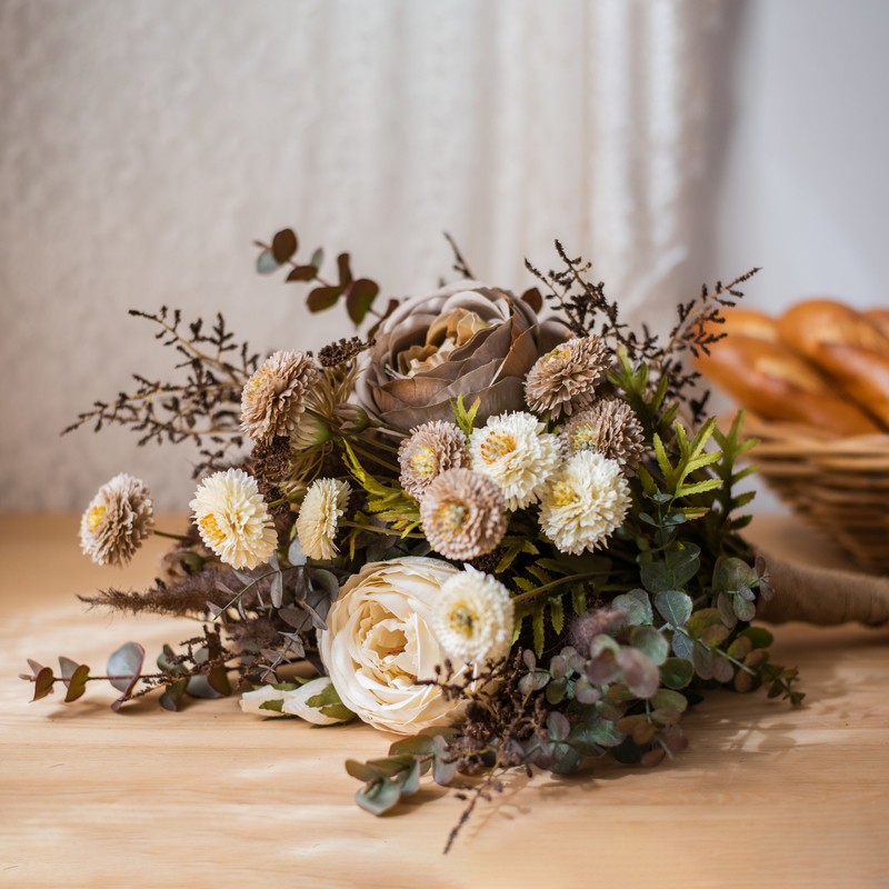 艺术乔迁礼物品手捧花陈列婚礼 《玄珠》设计师花束(高55cm)不含花器