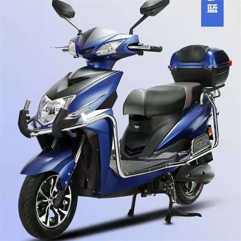 易兴达全新雅迪车型电动摩托车大功率踏板外卖长跑爬坡电瓶车 磨砂蓝