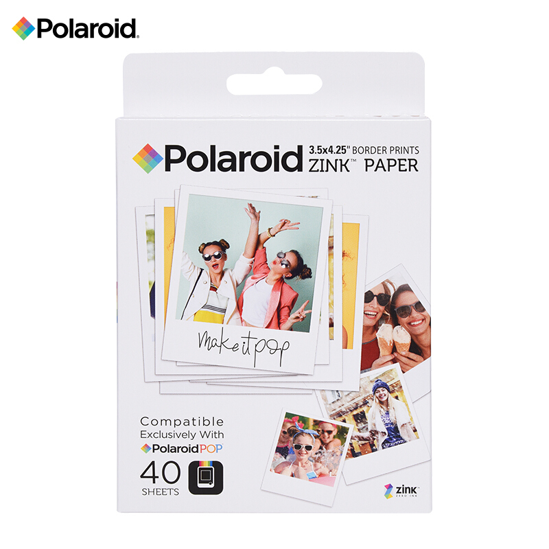 宝丽来（Polaroid）Zink3X4英寸相纸 40张 宝丽来POP系列拍立得相纸 即影即现无墨相纸 40张