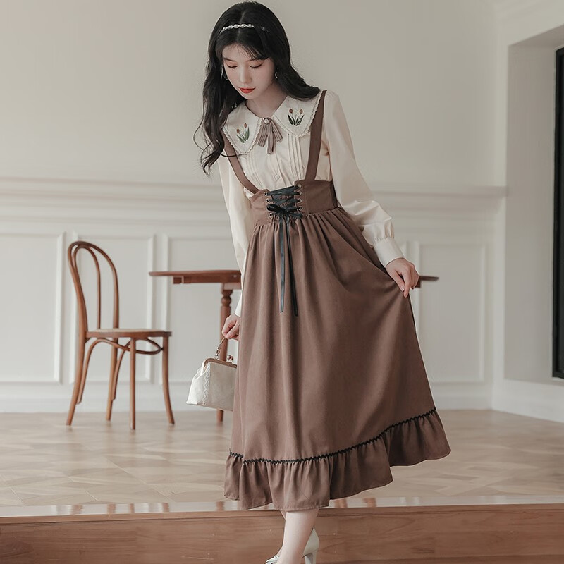 观瑜初中生高中生少女学生穿的演讲比赛朗诵演出服装初中主持人连衣裙