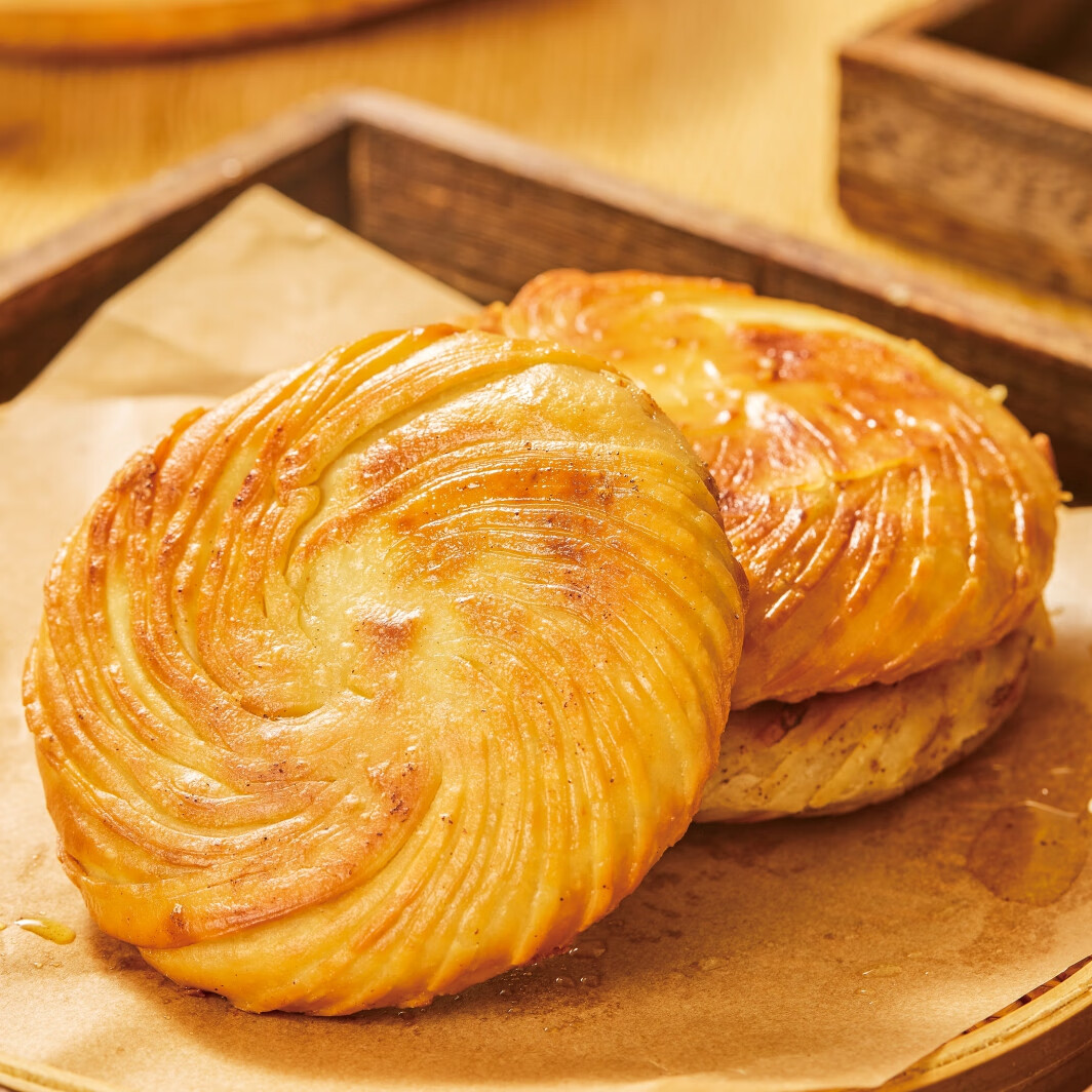 伊明食品长安风味金丝牛肉饼100g*24片金黄酥脆黑胡椒味牛肉馅饼懒人