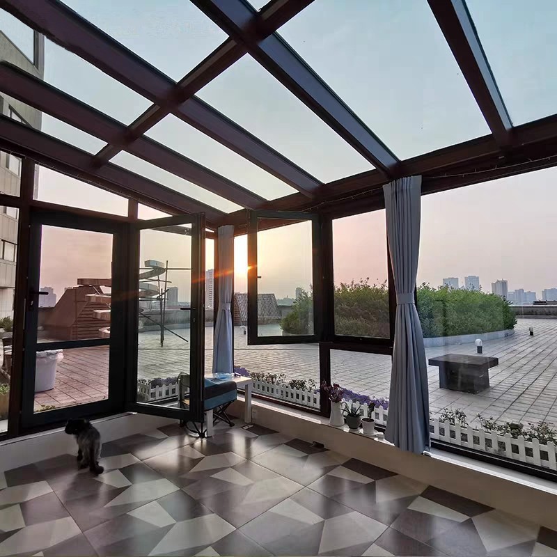 金凯威盾系统断桥铝门窗封阳台平开窗阳光房卧室隔音窗铝包木夹胶玻璃