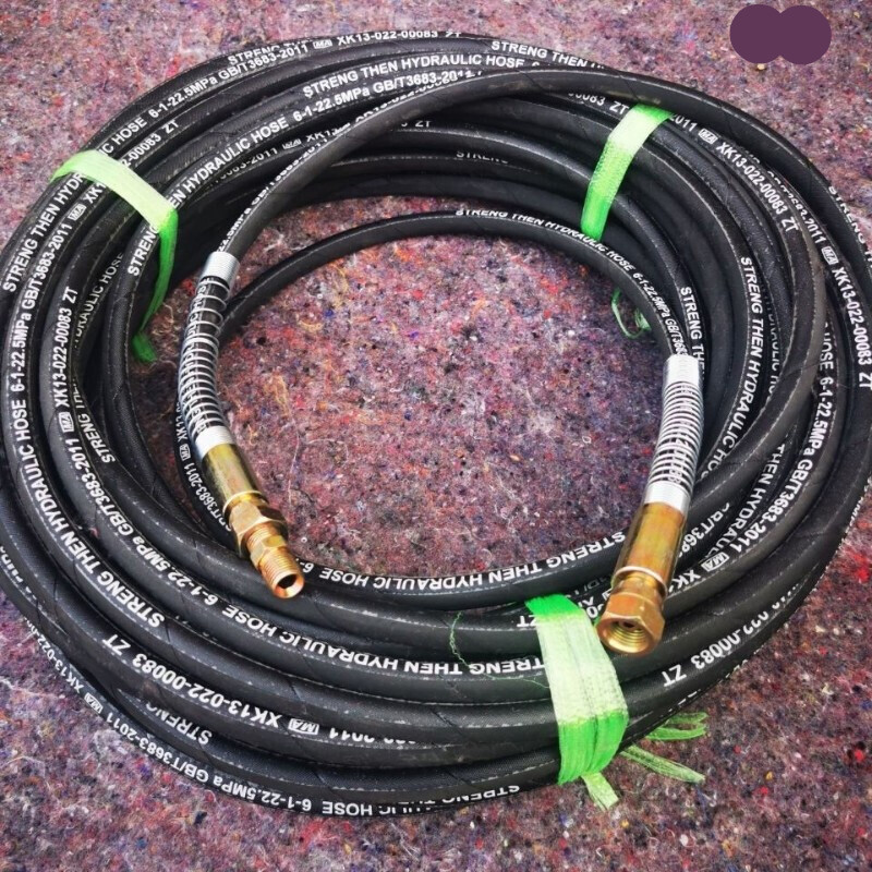 漆涂料喷漆软管钢丝管腻子管喷涂机款真友 1/4防爆钢丝管10米 对丝