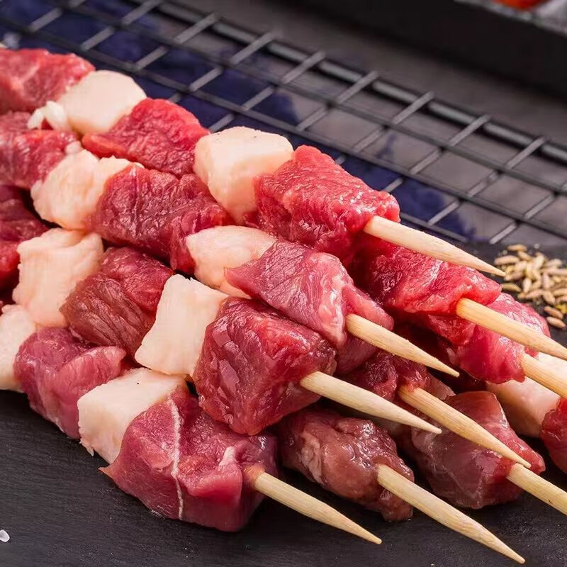 食芳溢原切新鲜内蒙古纯羊肉串半成品静腌冷冻烤肉大串烧烤食材批发