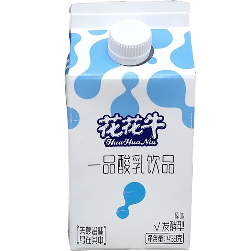 花花牛酸奶饮品一品乳妙酸,4盒装/458克餐饮奶朋友聚会 一品乳原味4盒
