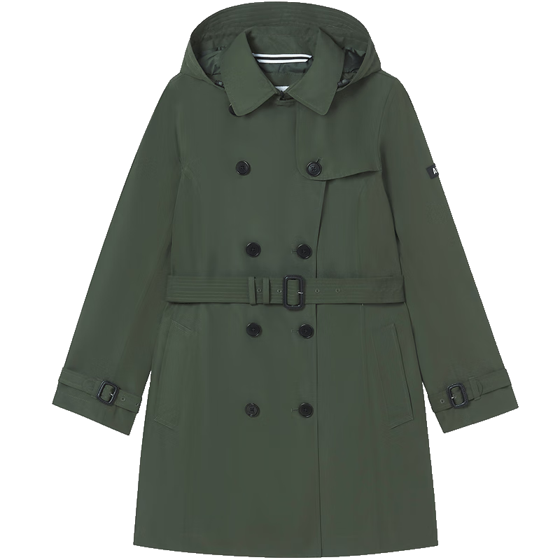 AIGLE艾高經(jīng)典秋季款GORE-TEX防風(fēng)防雨透汽戶外休閑風(fēng)衣女士 常春藤綠 AF293 165