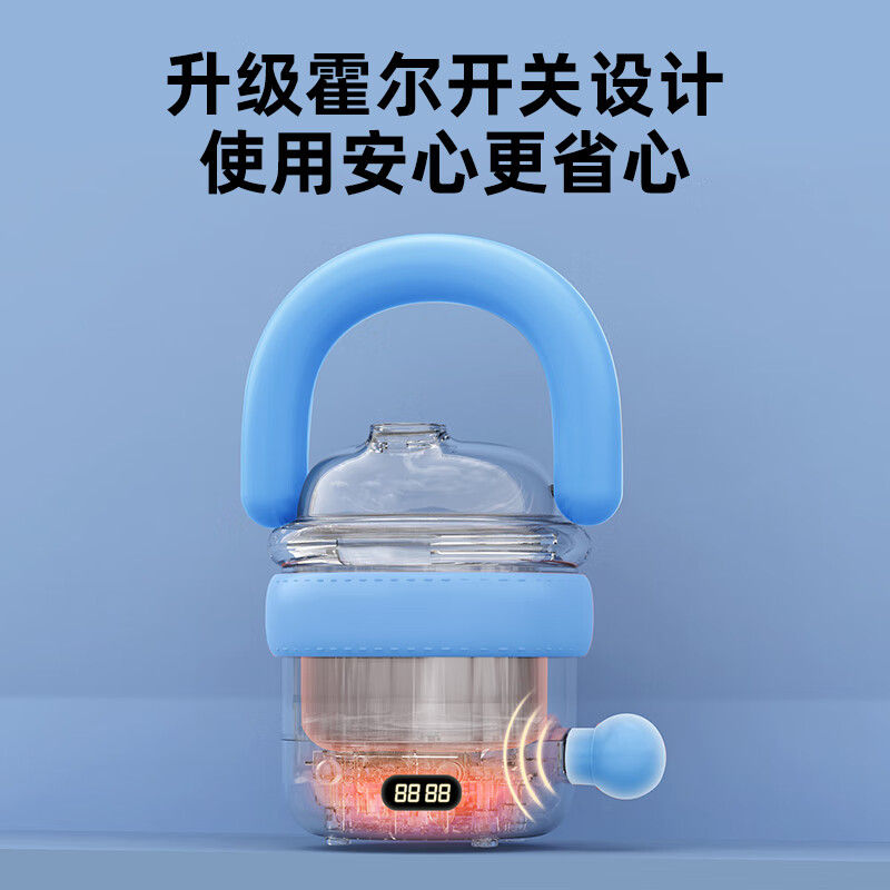 小南瓜(Little Pumpkin) 电饭煲 家用多功能电煮锅 便携式迷你智能电饭锅 旅行小型电火锅宿舍电热煮面粥不粘1-2人拎拎煲 蓝白色(母婴级钛金陶瓷油内胆) 0.8L 主播推荐