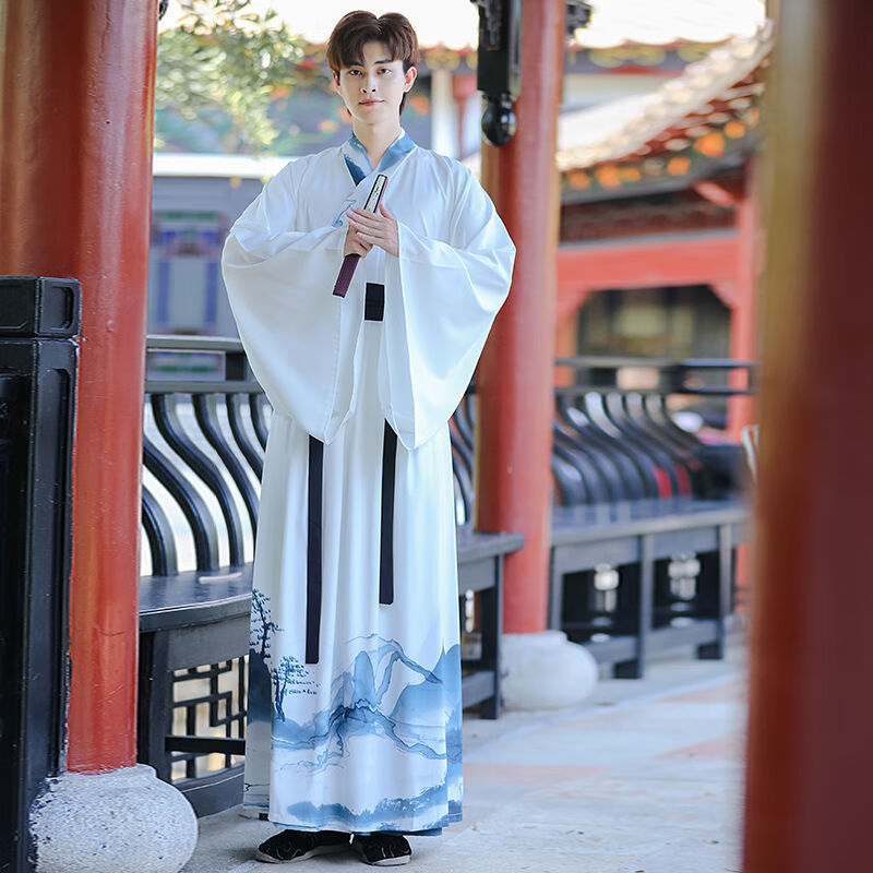 绅弛豹(shenchibao)汉服成人男唐朝古风仙气毕业照改良古装汉服男中国