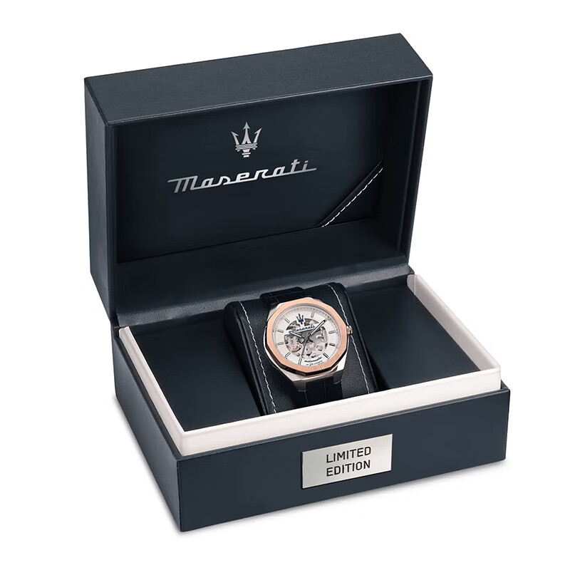 玛莎拉蒂（MASERATI）手表男全自动机械表镂空透视轻奢潮流时尚多功能男表送男友礼物 热卖-时尚镂空机械表 R8821142001