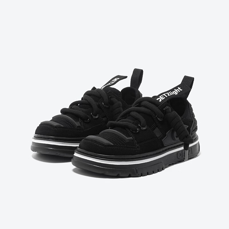 OETZI冰人奥兹 丑萌鞋男个性机能风板鞋情侣潮鞋低帮厚底休闲板鞋百搭 黑色T22340227 37 OETZI冰人奥兹 丑萌鞋男个性机能风板鞋情侣潮鞋低帮厚底休闲板鞋百搭 黑色T22340227 37