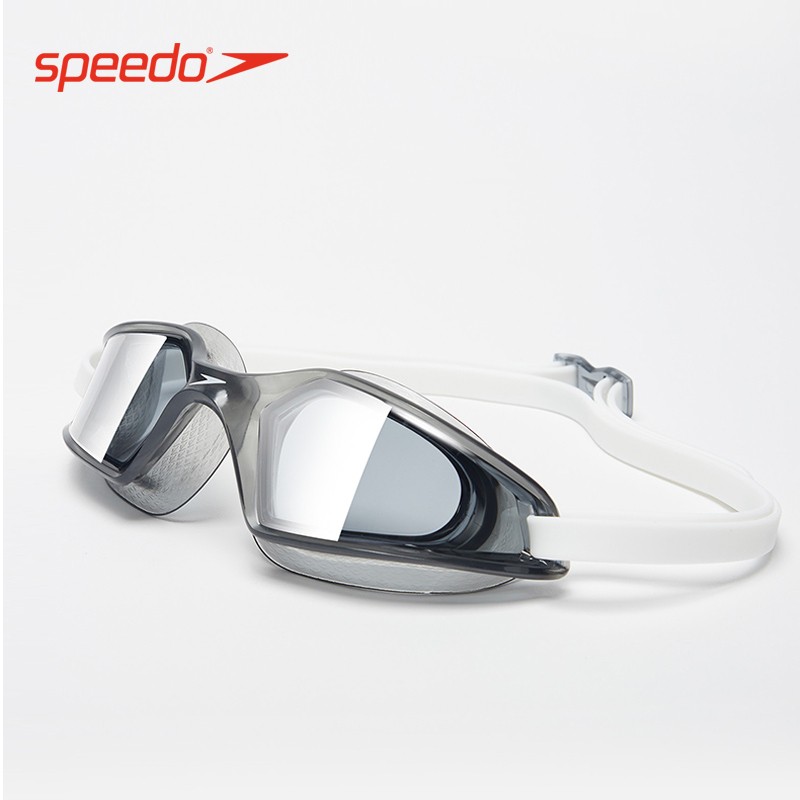 速比涛（Speedo）泳镜 大框游泳镜 HYDROPULSE高清防雾防水放紫外 护目镜 白色/灰褐色/淡灰（不镀膜）