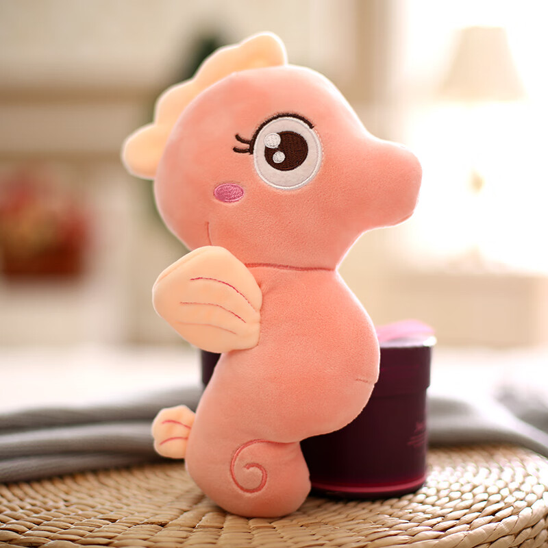 可爱公仔彩色萌卡通网红毛绒玩具布娃娃男孩女生礼物 粉红色 24厘米