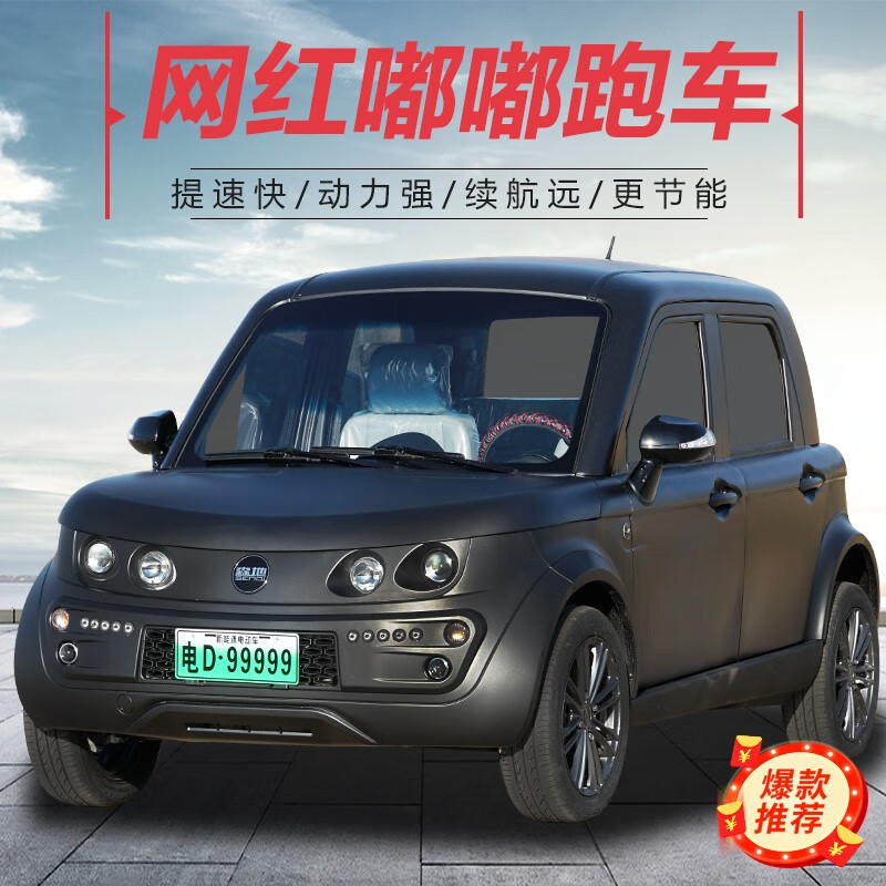 能源电动四轮汽车油电两用小型家用女成年人老头乐代步电瓶轿车基础款