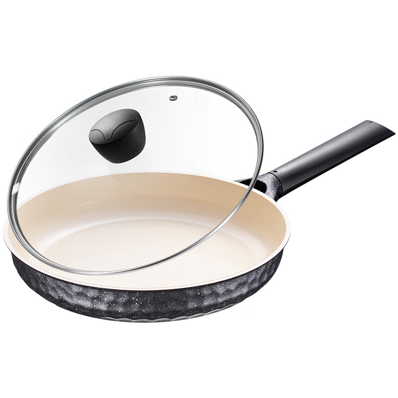 三四钢(ssgp)三四钢有钛陶瓷平底锅家用不粘锅煎蛋饼煎牛排专用燃气