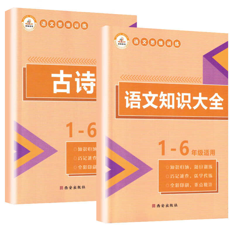 全套2册 口袋书小学生必备古诗词+语文知识大全 小学生必背古诗词小学语文基础知识手册语文知识集锦资料包语文基础知识手册
