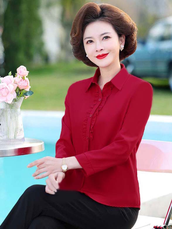 卡富亚40到50岁女人穿的夏季夏天衣服中年妈妈气质女装七分袖薄款时尚