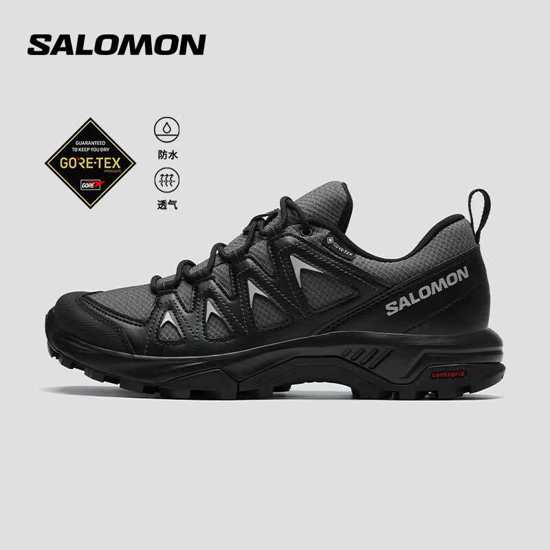 萨洛蒙（Salomon）女款 户外运动防水透气舒适稳定通勤防护登山徒步鞋 X BRAZE GTX 磁铁灰 471807 37 (UK4.5丨 37 1/ 3)
