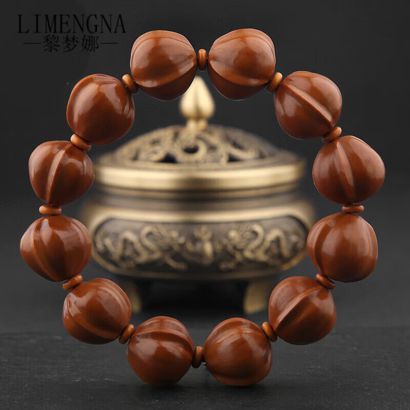 黎梦娜(limengna)鲨鱼背橄榄核手串梅林铁核素核手工手链文玩男女核雕