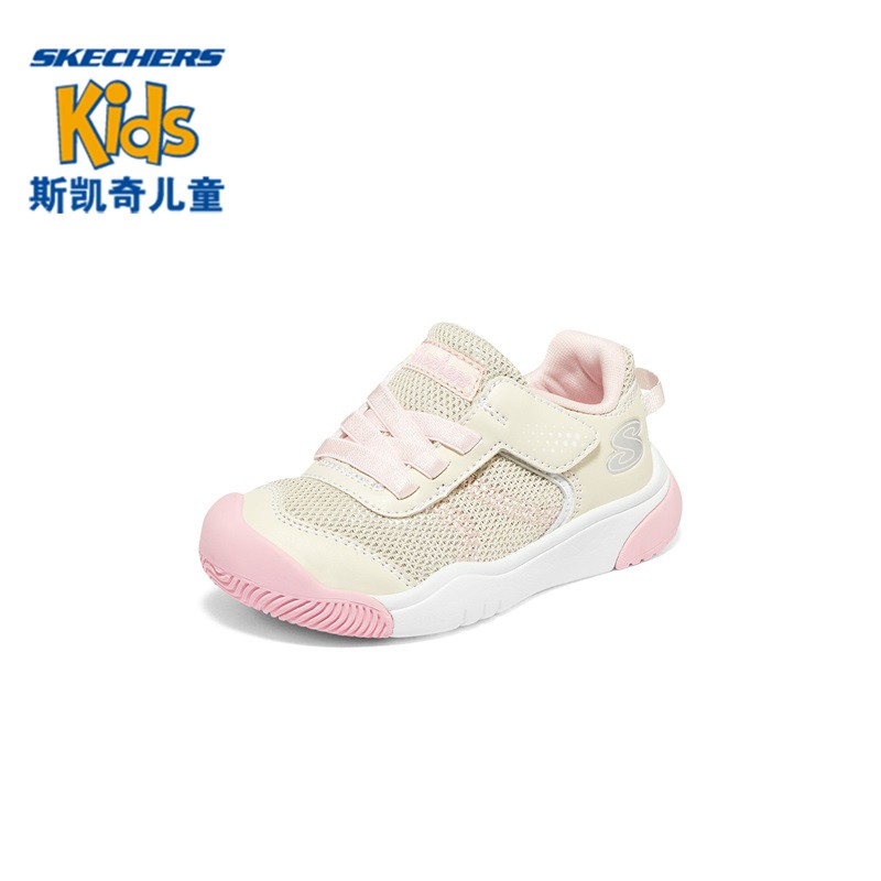 Skechers斯凯奇童鞋女童宝宝鞋子透气舒适小童学步鞋运动鞋302820N NTPK自然色/粉红色 21