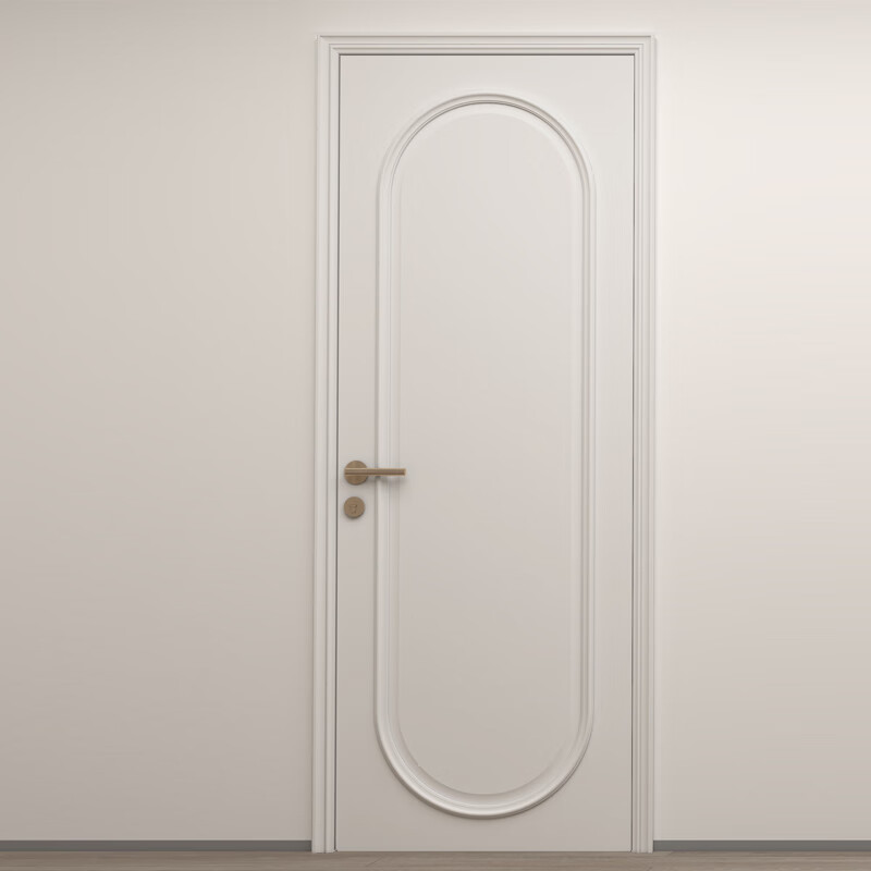 定制法式实木烤漆门复古风卧室门房间门白色欧式扣线室内门套装门 法式实木扣线烤漆
