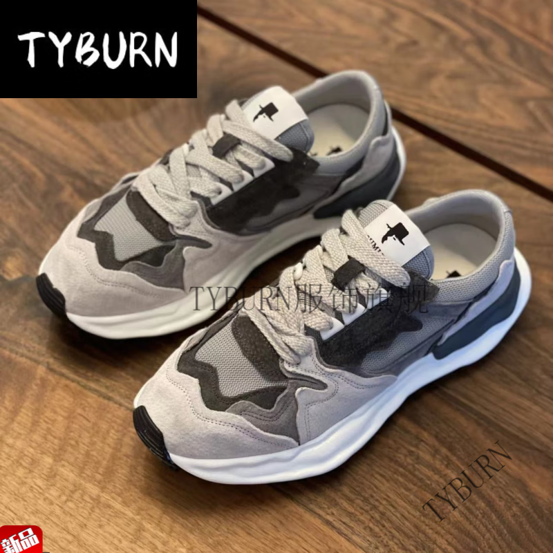 tyburn古米茄男鞋时尚潮流透气男鞋溶解鞋子运动四季休闲鞋 灰色四季