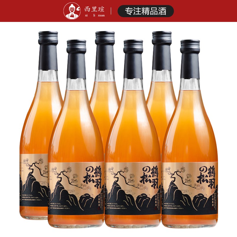 【顺丰速发】日本原装进口鹤羽的松古酒梅酒果酒甜酒洋酒礼盒装 6支