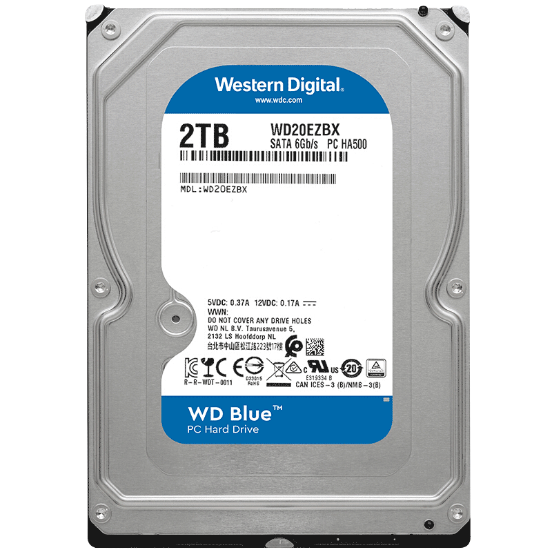 �������� ̨ʽ��еӲ�� WD Blue ���� 2TB 7200ת 256MB SATA  3.5Ӣ�� WD20EZBX