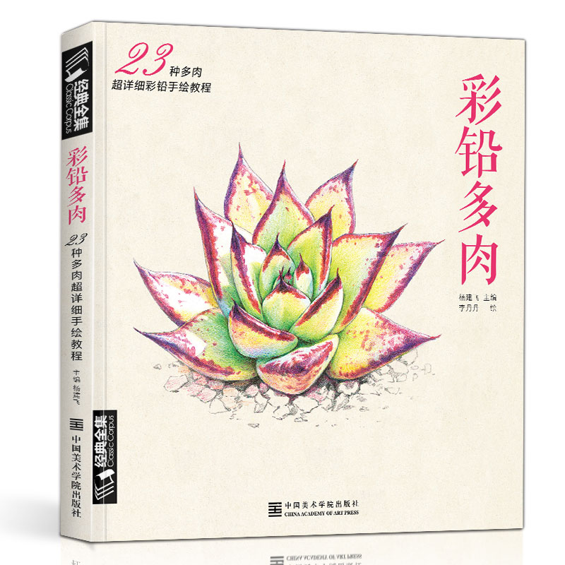 彩铅多肉手绘教程彩色铅笔画临摹画册自学彩铅技法教学教材画集23种