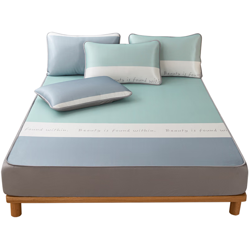 多喜爱A类可水洗软凉席 夏季双人三件套200x180【床笠款  可机洗】