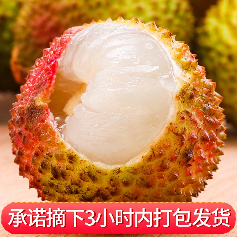 玖原农珍 海南妃子笑荔枝大果 冷链物流配送 新鲜现摘水果含箱 含箱5斤净重4.5优选装