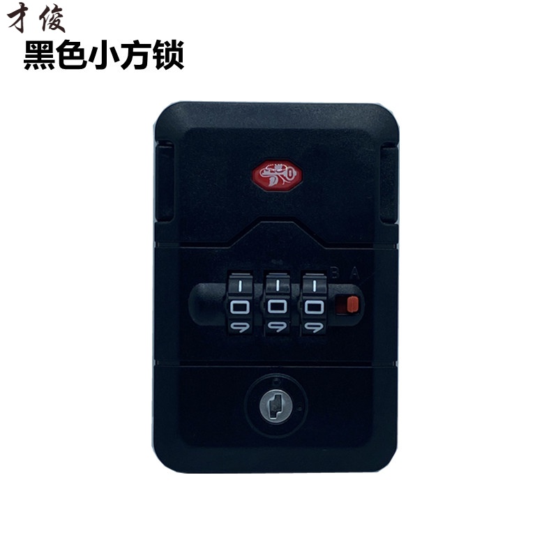 才俊拉杆箱配件密码锁锁方锁密码箱锁扣锁更换扣锁行李箱锁皮箱锁   黑色小方锁一对2个+工具螺丝
