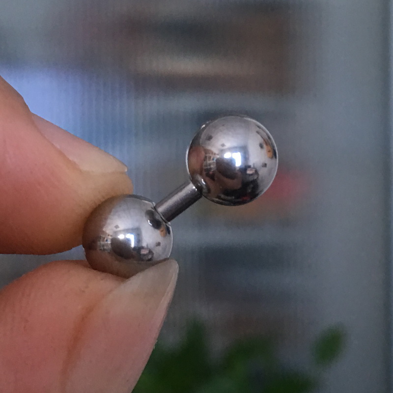&520礼物钛钢男女性pa阴环男性大球新款系带钉乳环乳钉欧美女性感穿刺