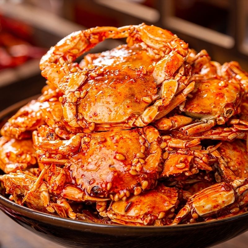 美朝福香辣蟹即食麻辣小螃蟹肉菲网红海味海鲜小零食 【袋】香辣小