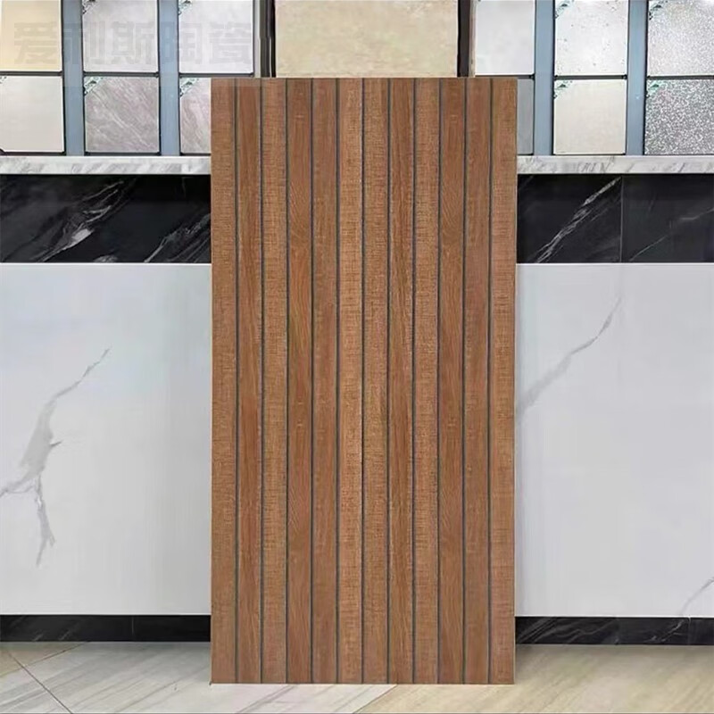 阳台庭院地砖客厅卧室瓷砖防滑仿古600x1200木纹砖 60*120胡桃木深色