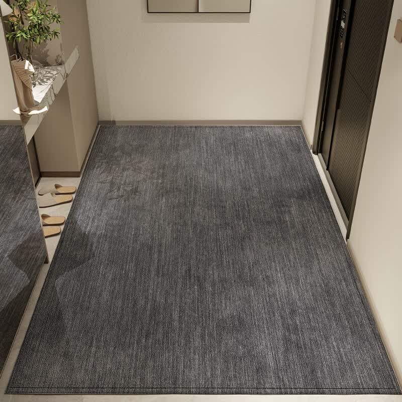 可裁剪门外地毯防滑纯色家用门口玄关毯 方形摩纳斯-深灰 80x120cm