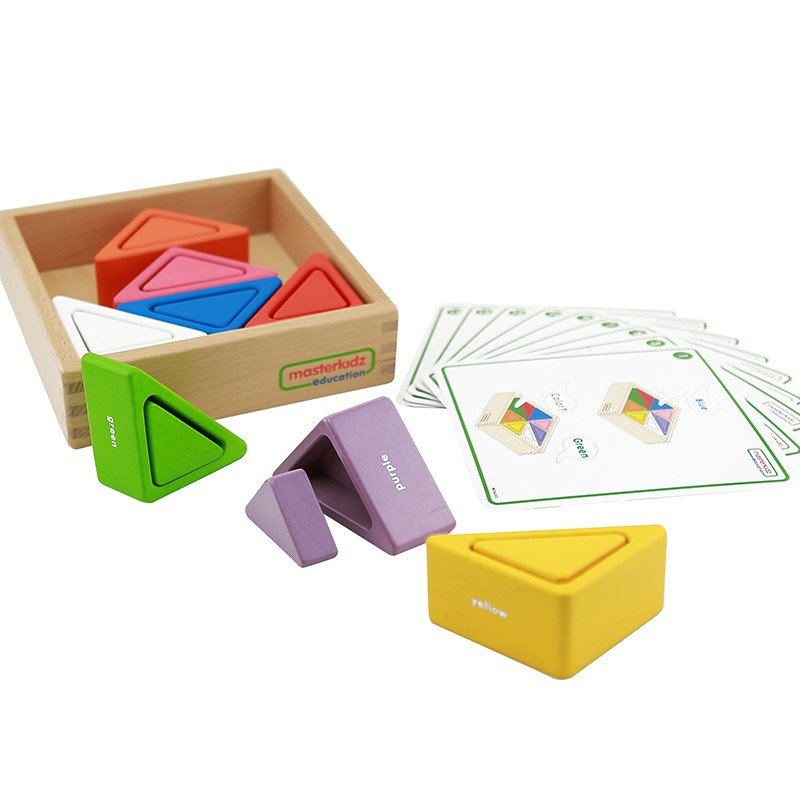 masterkidz贝思德木制儿童玩具 颜色形状对对碰 - 三角形