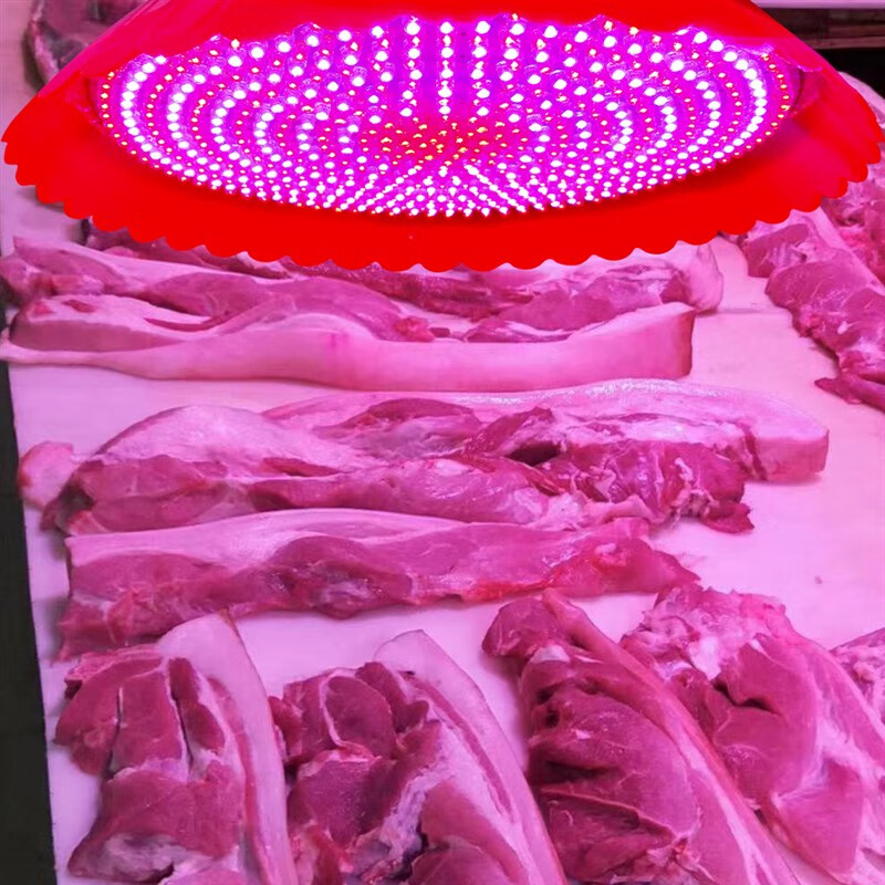 TLXT 生鲜灯 LED生鲜灯猪肉灯鲜肉灯水果红光卤味灯熟食灯照肉牛肉专 红白光（鲜肉灯） 升级超亮灯珠 100W