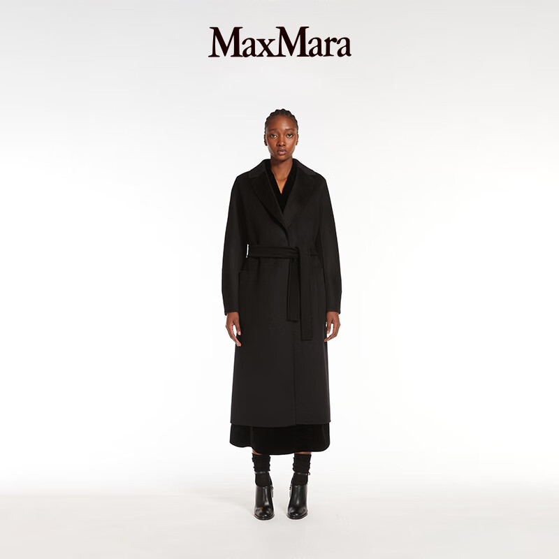MAX MARA【甄选惠享】 女装羊毛羊绒大衣外套9016154306 黑色 40