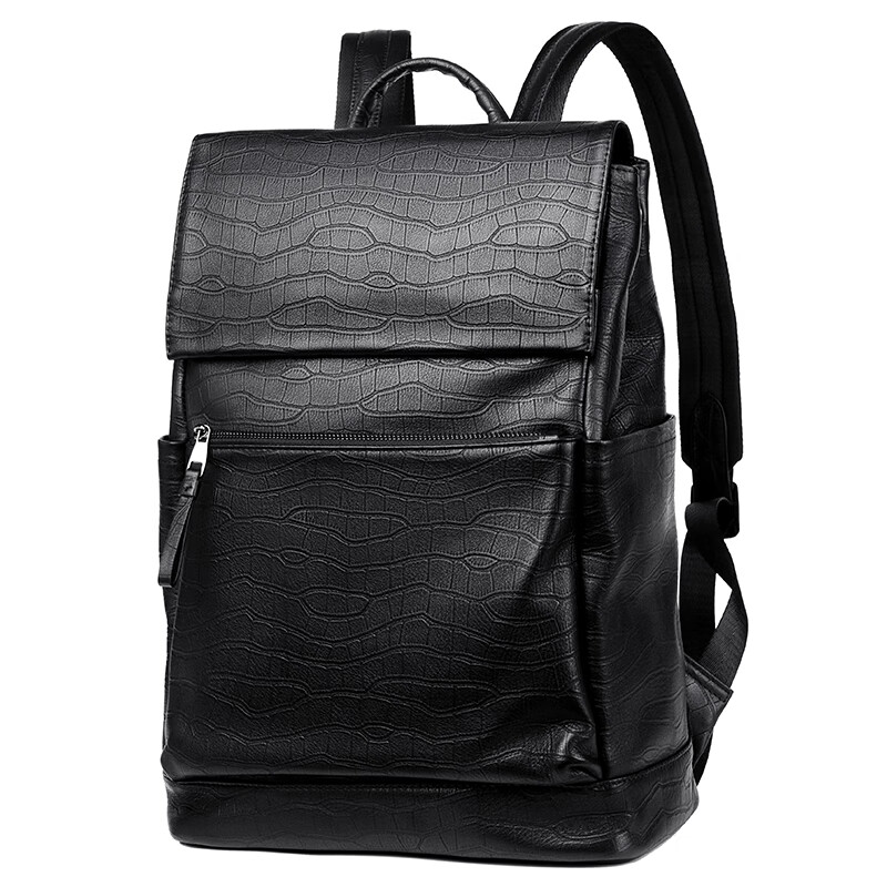 popck背包休闲大容量书包头层牛皮商务男包旅行潮流包高级感男士双肩