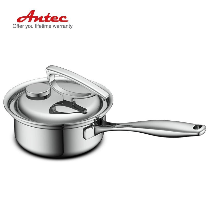 安钛克(antec)轻奢高端百灵鸟五层复合316不锈钢奶锅健康无涂层煮奶