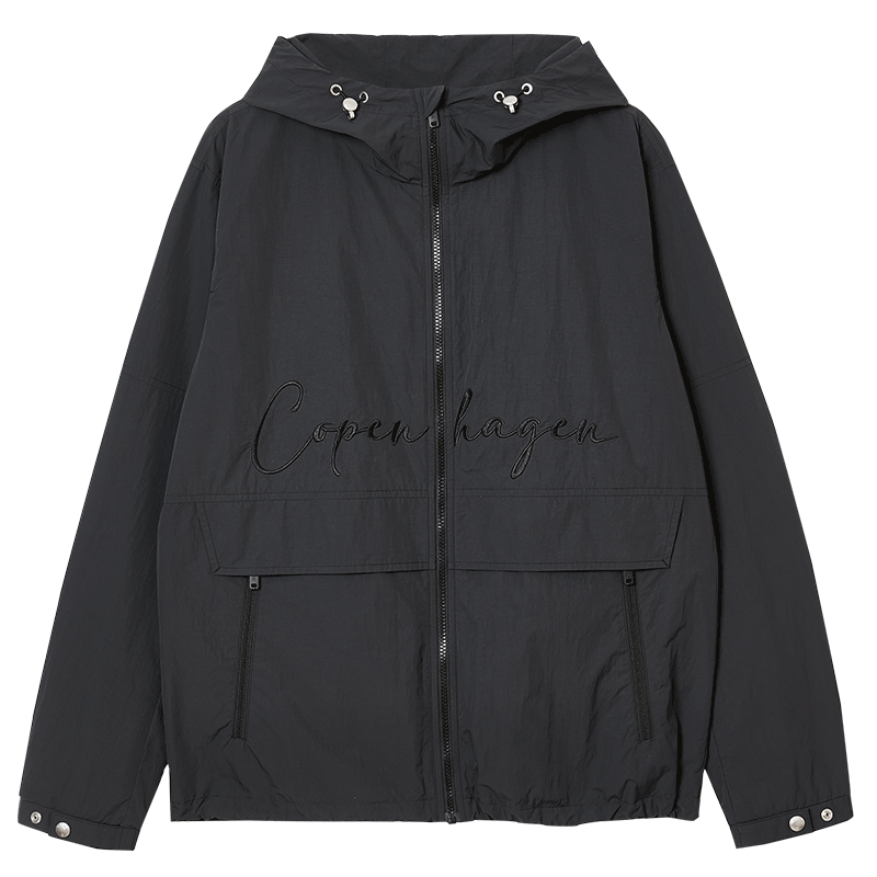 杰克·瓊斯（JACK&JONES） 春季新款時尚潮流百搭衣身拼色字母刺繡略寬松連帽夾克225121013