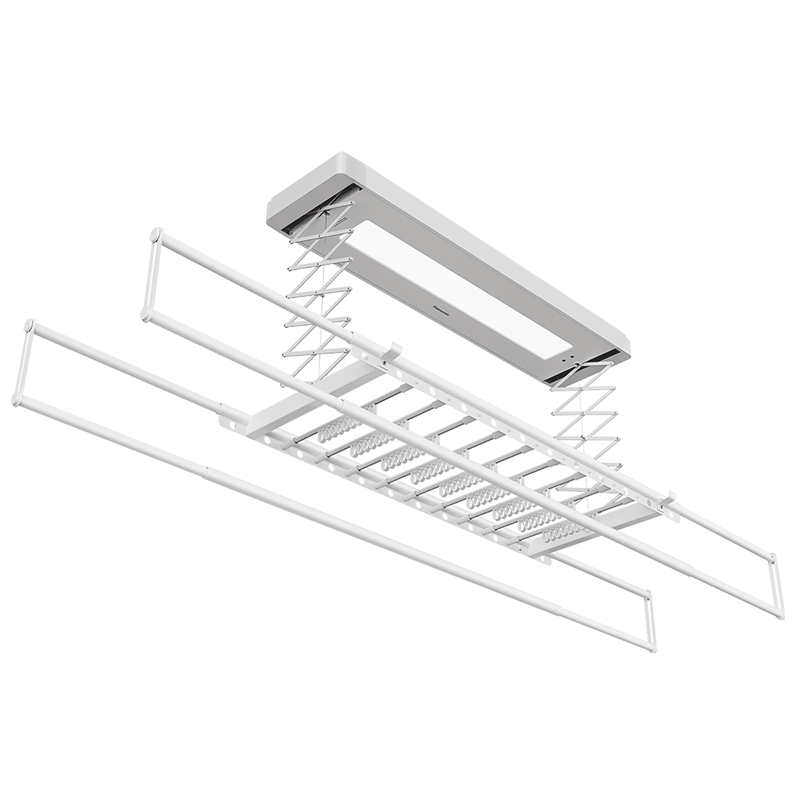 松下（Panasonic）电动晾衣架 阳台语音智能烘干照明 自动升降隐形折叠伸缩晾衣杆 【语音照明款】 BB33ACW白