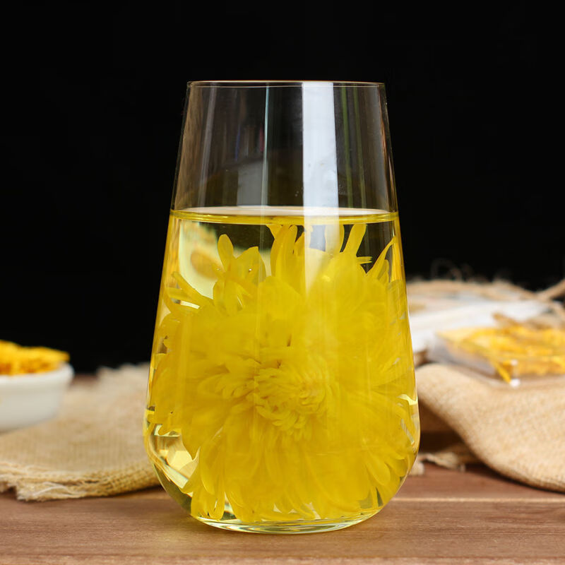 皇茅菊花茶一朵一杯金丝皇菊修水特大黄菊去茶叶级清贡 100朵迭杯子