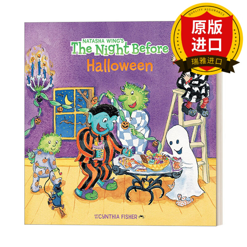 英文原版 万圣节前夜 4-8岁儿童节日主题绘本 natasha wing the night