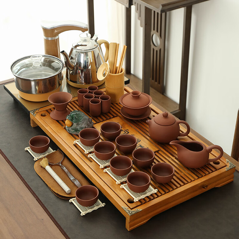 采缇茶几茶具一体自动上水茶桌实木享亨功夫茶具套装办公室家用客厅实